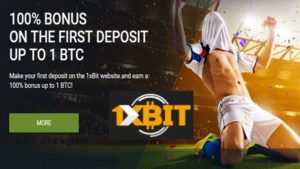 1xbit casino signup bonus up to 1 BTC