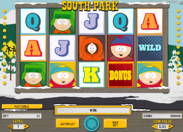 South Park slot game wheels