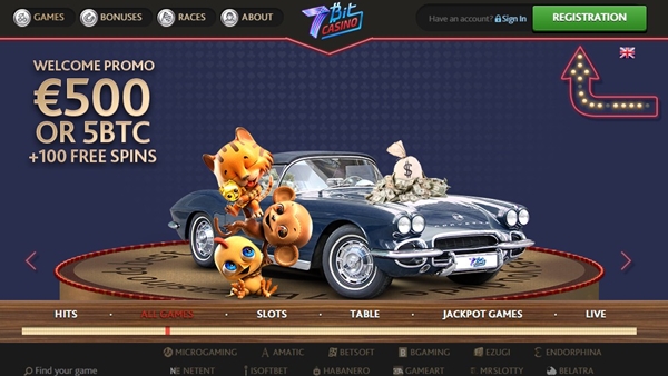 7bitcasino landing page